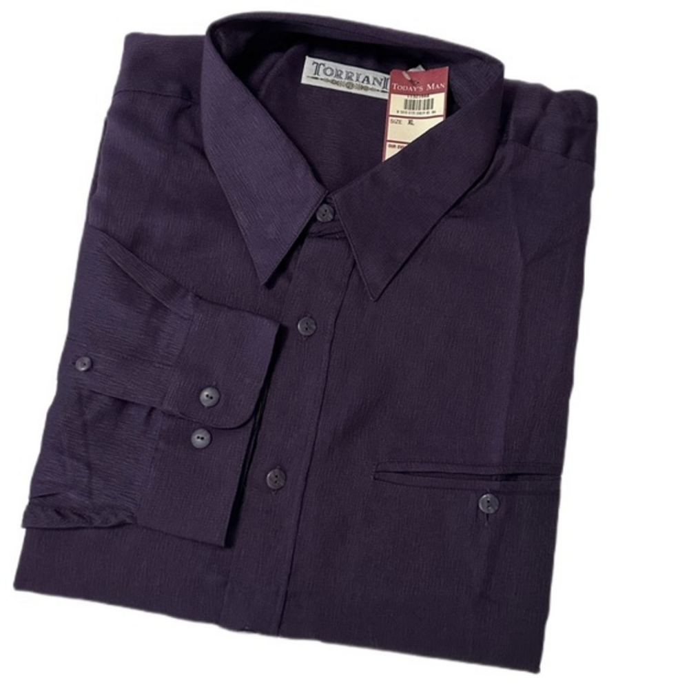 Torriani Purple Button Down‎ Dress  Shirt
